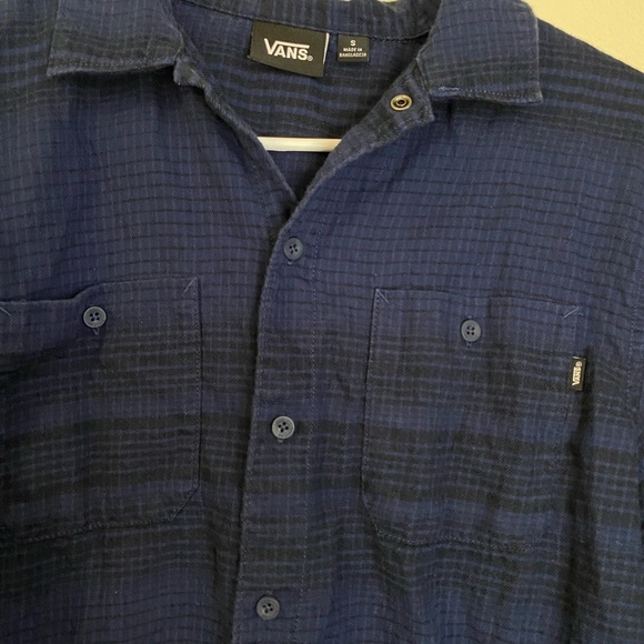 Vans men’s shirt long sleeves navy blue size S - Picture 2 of 7